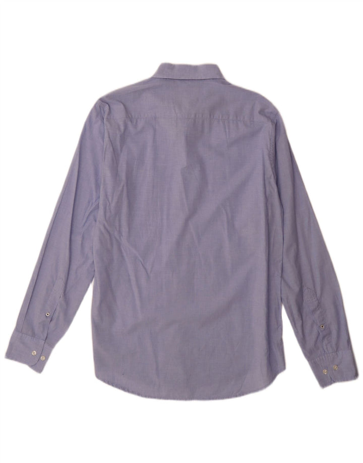 BONOBOS Herre Lang Slim Fit Skjorte Medium Blå Bomuld