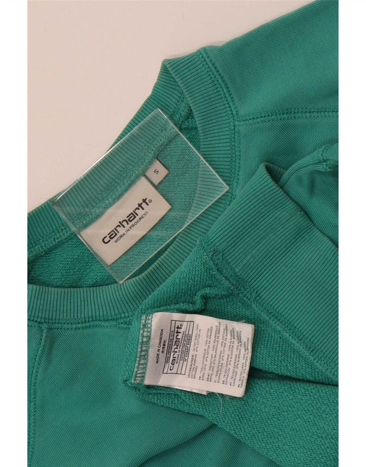 Carhartt Dame Oversized Sweatshirt Jumper UK 10 Lille grøn bomuld