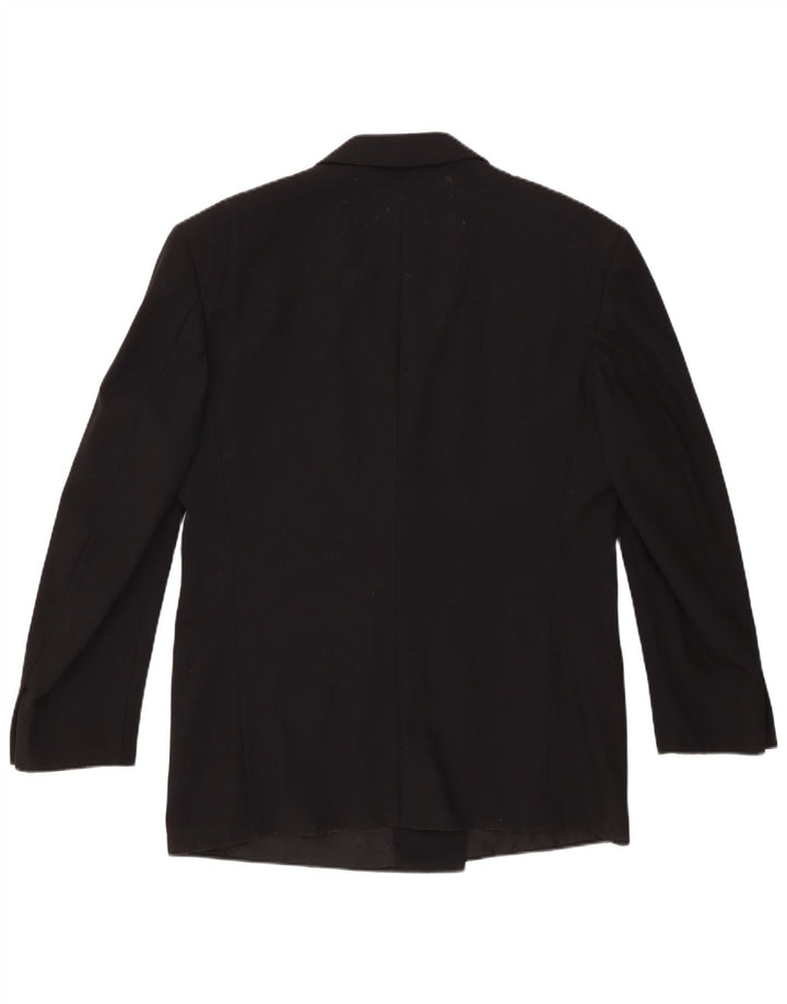 Trussardi Herre Dobbeltradet Blazerjakke IT 52 XL Sort Virgin Wool