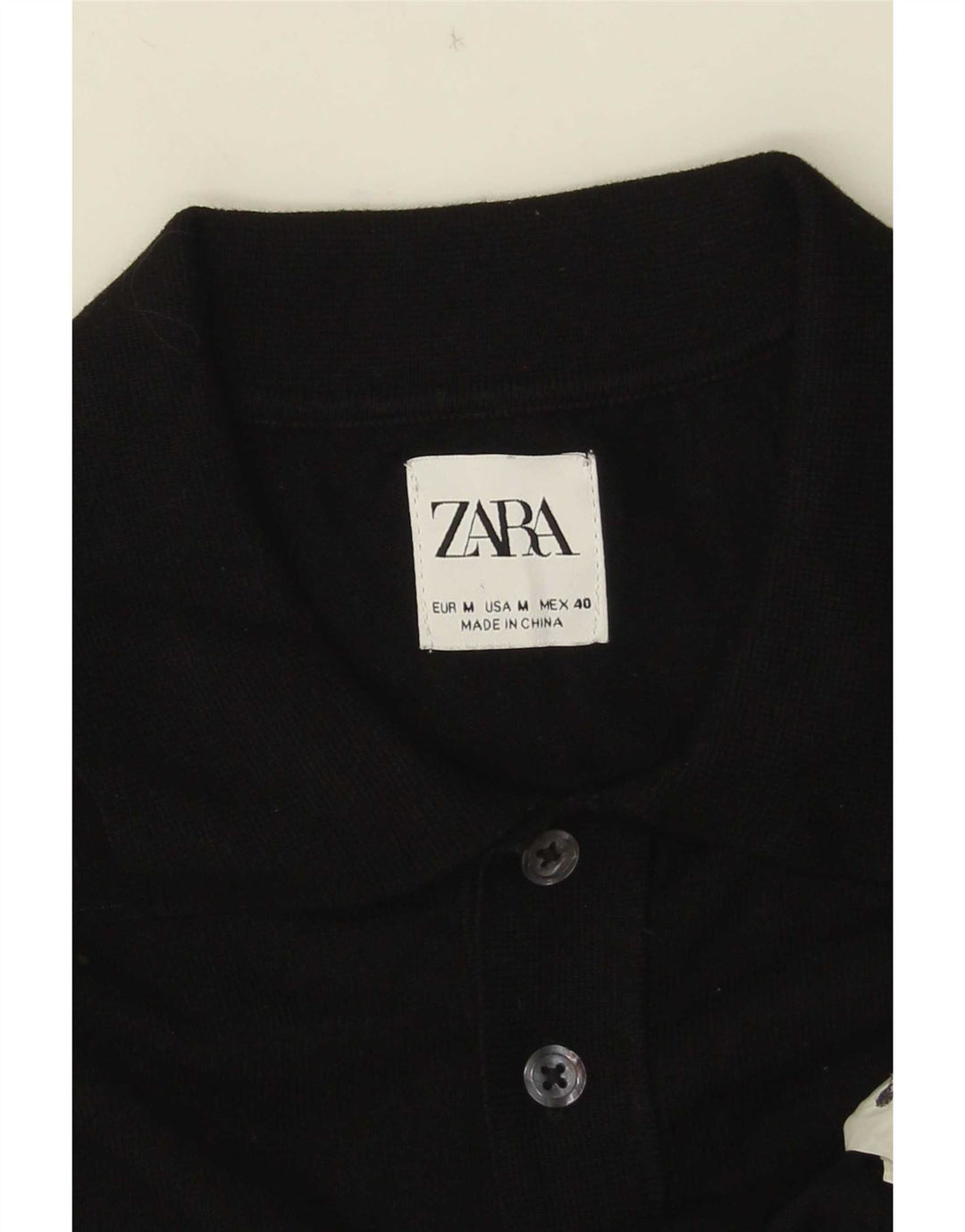 Zara Polo Shirt til mænd Medium Sort
