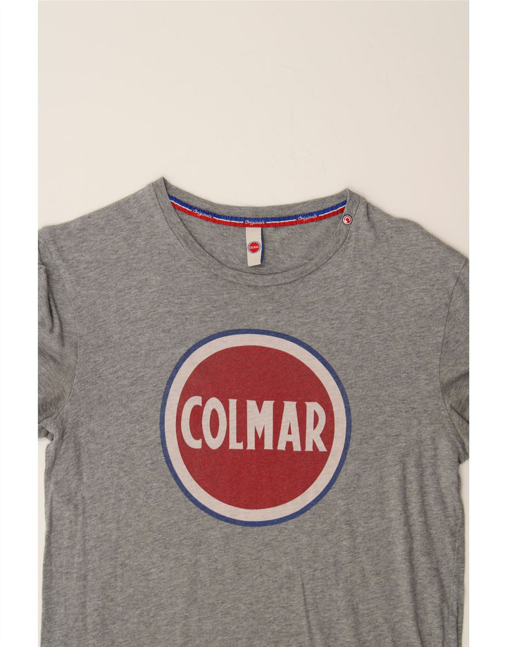 COLMAR Mens Graphic T-Shirt Top Small Grey Vintage Colmar and Second-Hand Colmar from Messina Hembry 