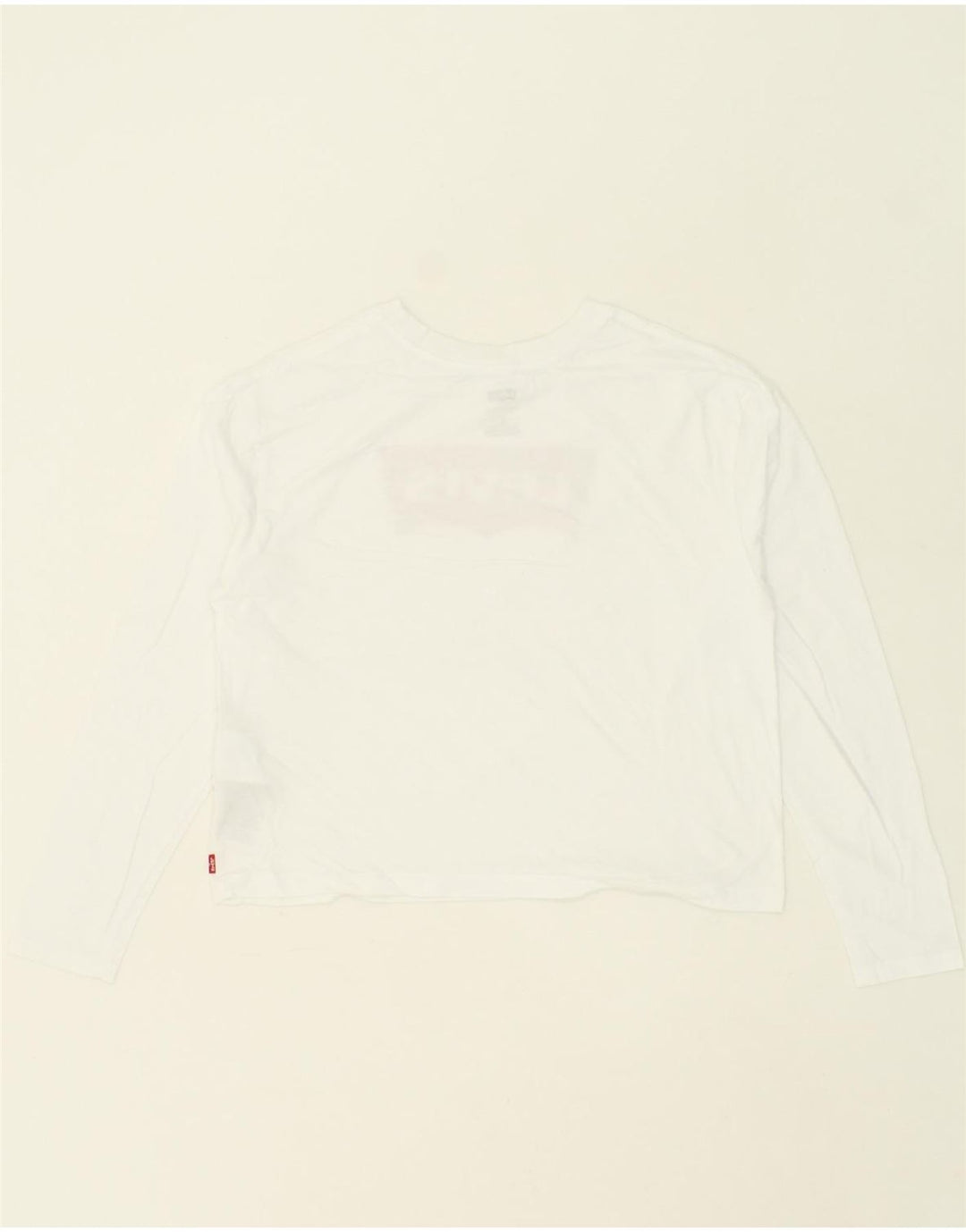 LEVI'S Girls Graphic Top Long Sleeve 13-14 Years White Cotton Vintage Levi's and Second-Hand Levi's from Messina Hembry 