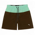Puma Herre grafiske svømmeshorts XS Khaki Colourblock Polyester