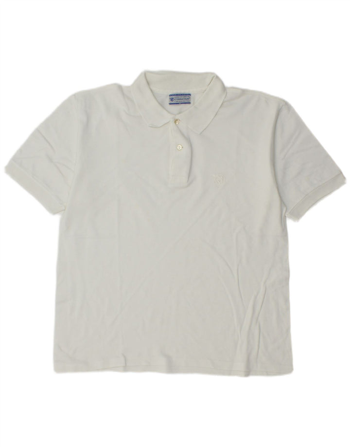 Gymnasium herre poloshirt Medium hvid bomuld