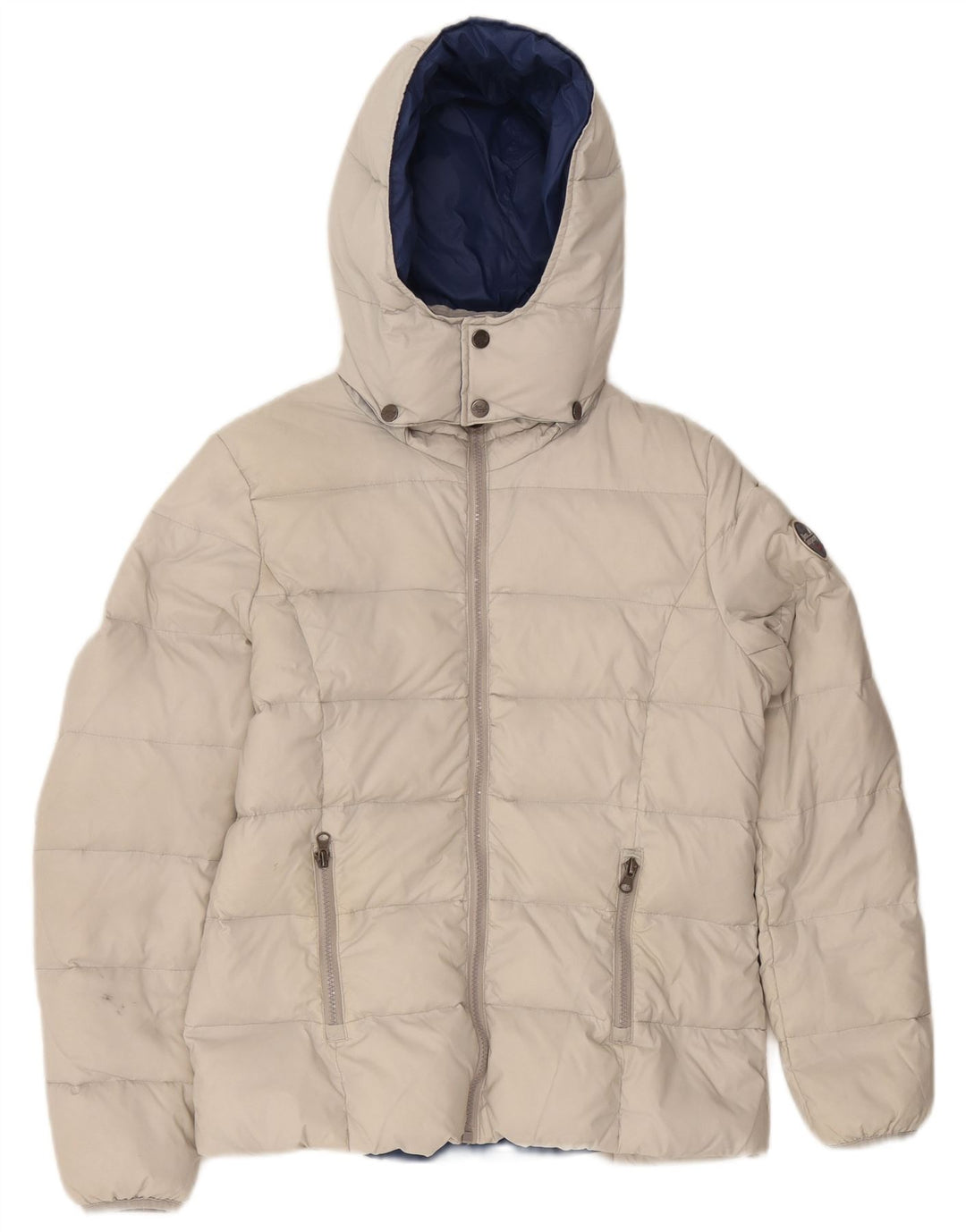 Best Company Dame Hooded Polstret Jakke UK 14 Medium White Nylon
