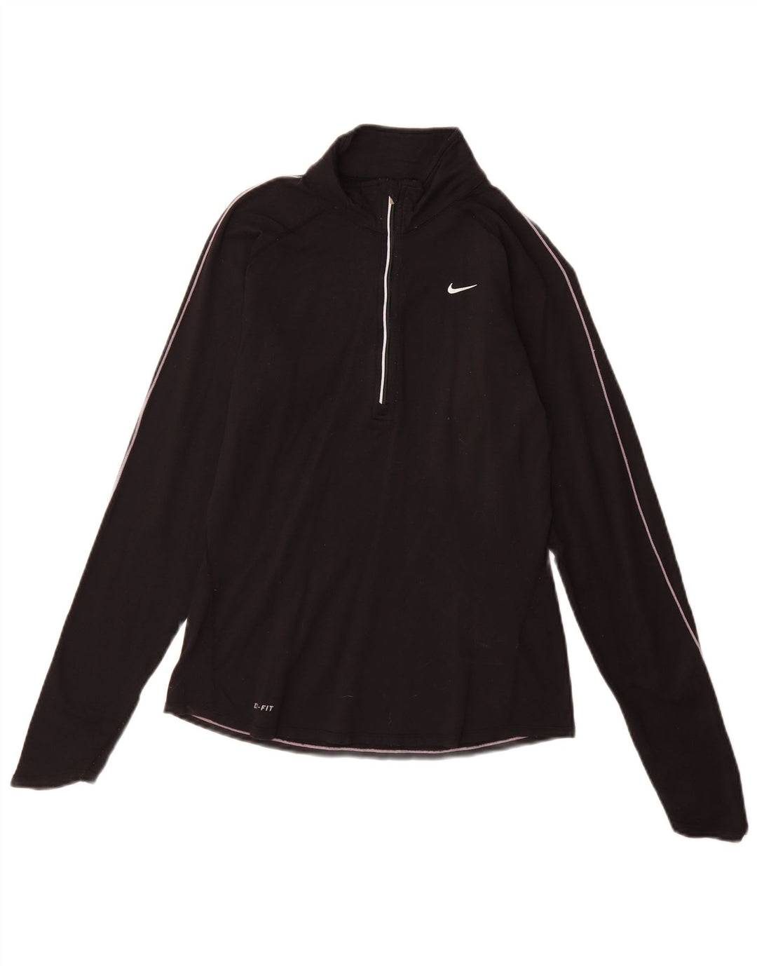 Nike Dame Dri Fit Pullover Træningsdragt Top UK 8/10 Small Black Nylon