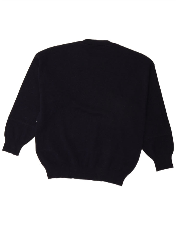 Il Granchio Herre Crew Neck Jumper Sweater Large Navy Blue Colourblock