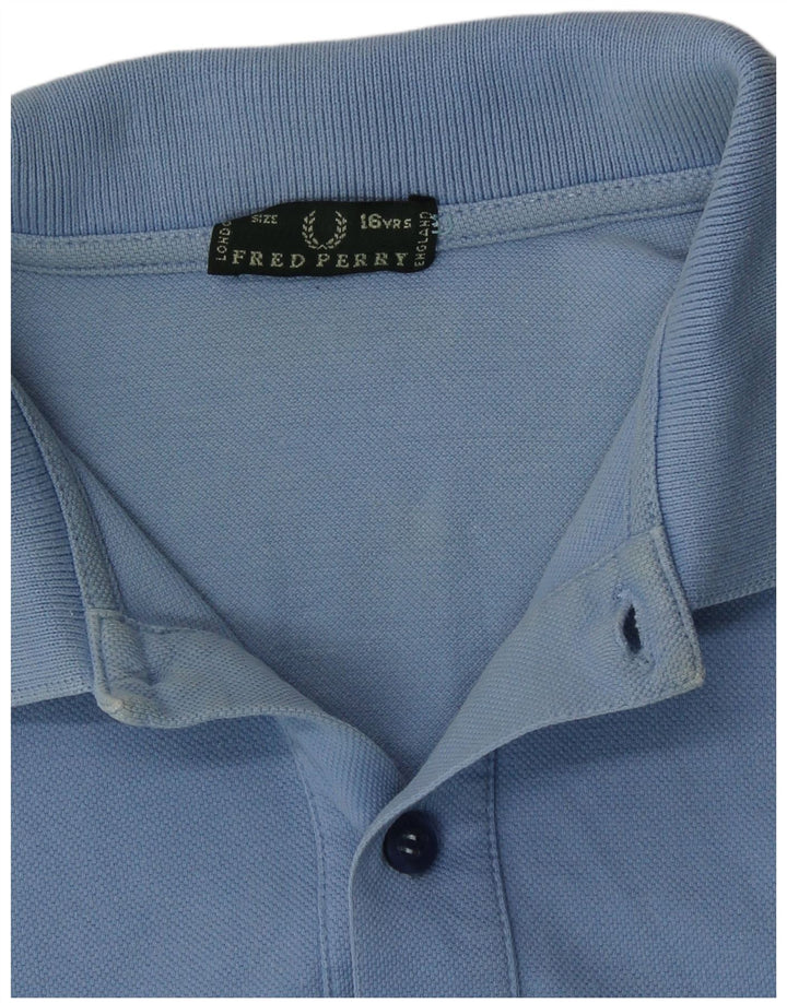 Fred Perry drenge poloshirt 15-16 år blå bomuld