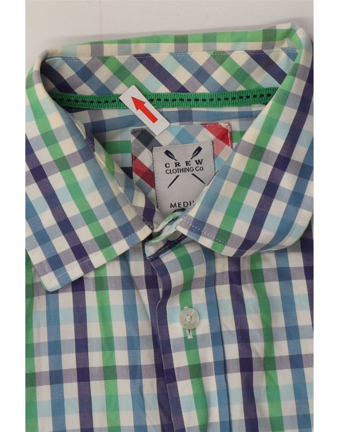 Crew Clothing Herre Classic Fit Shirt Medium Multicolored Gingham Cotton