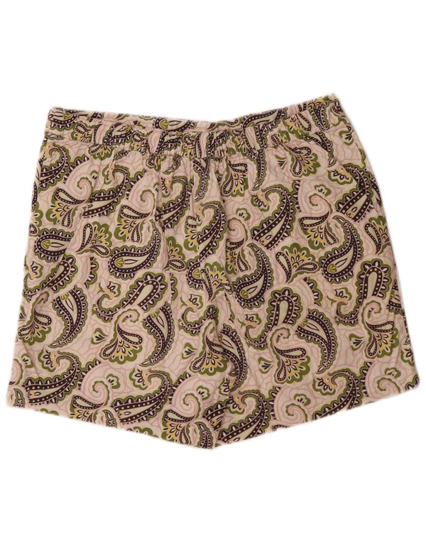 Boden Womens Casual Shorts UK 16 Large W34 Multicolored Paisley Cotton