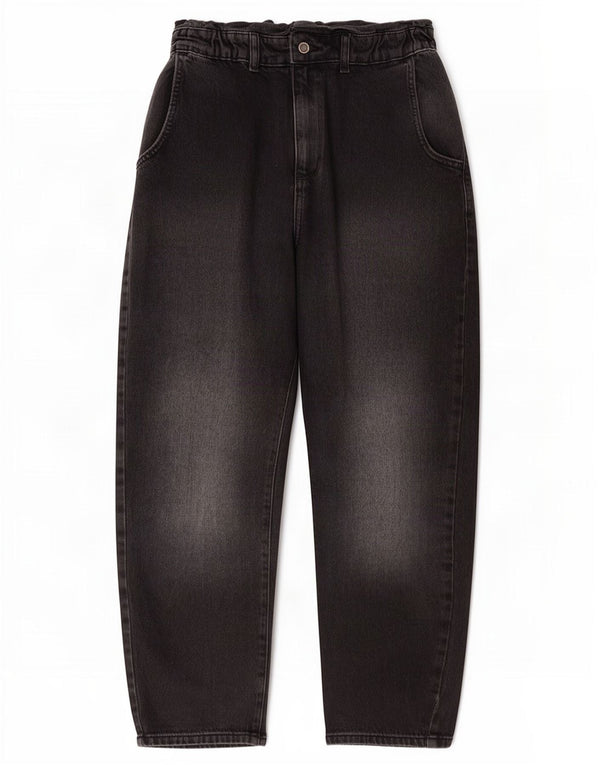 Zara Dame Højtaljede Crop Tapered Jeans EU 38 Small W28 L25 Grå Bomuld