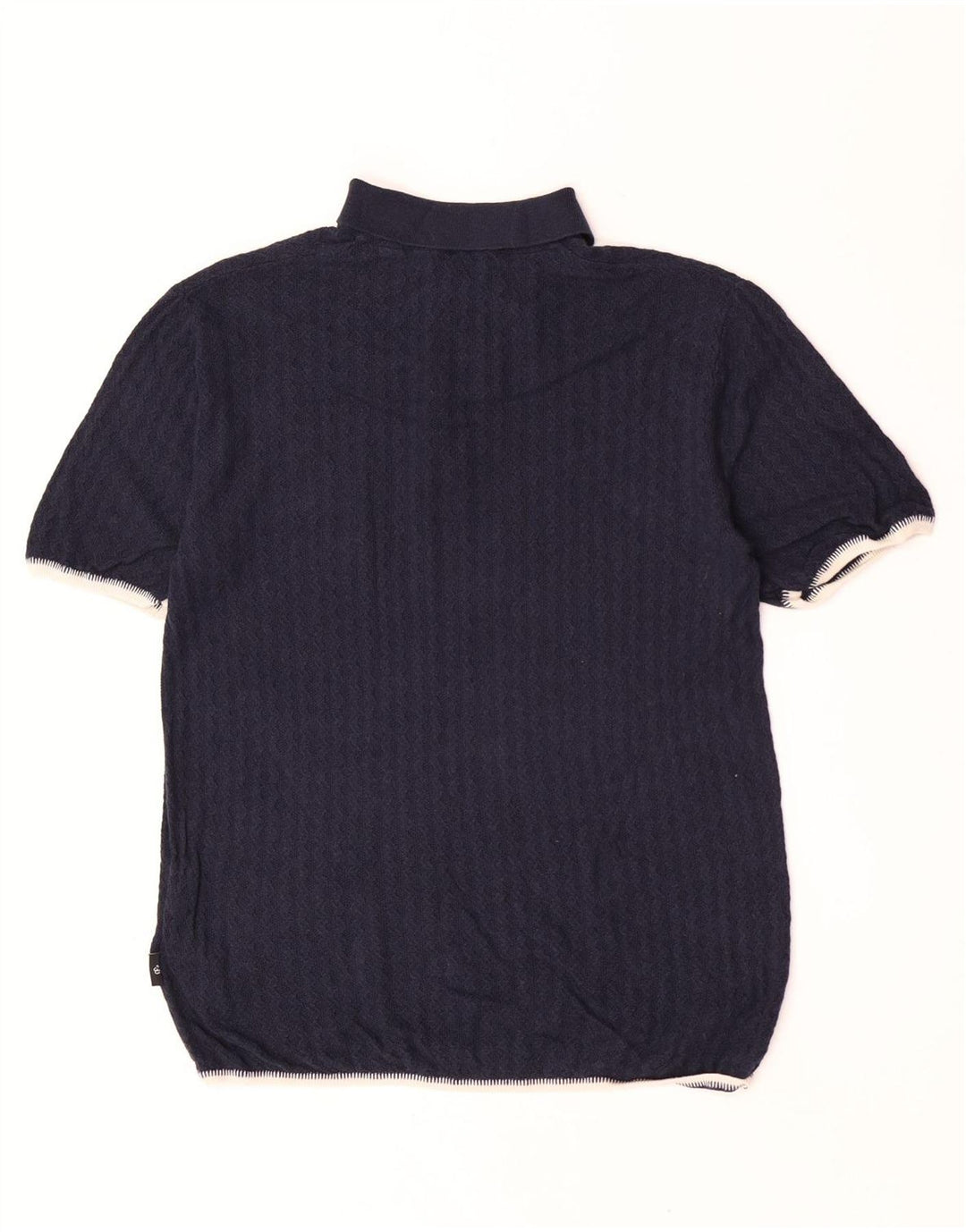 Ted Baker Herre Polo Neck Jumper Sweater Størrelse 3 Medium Navy Blue