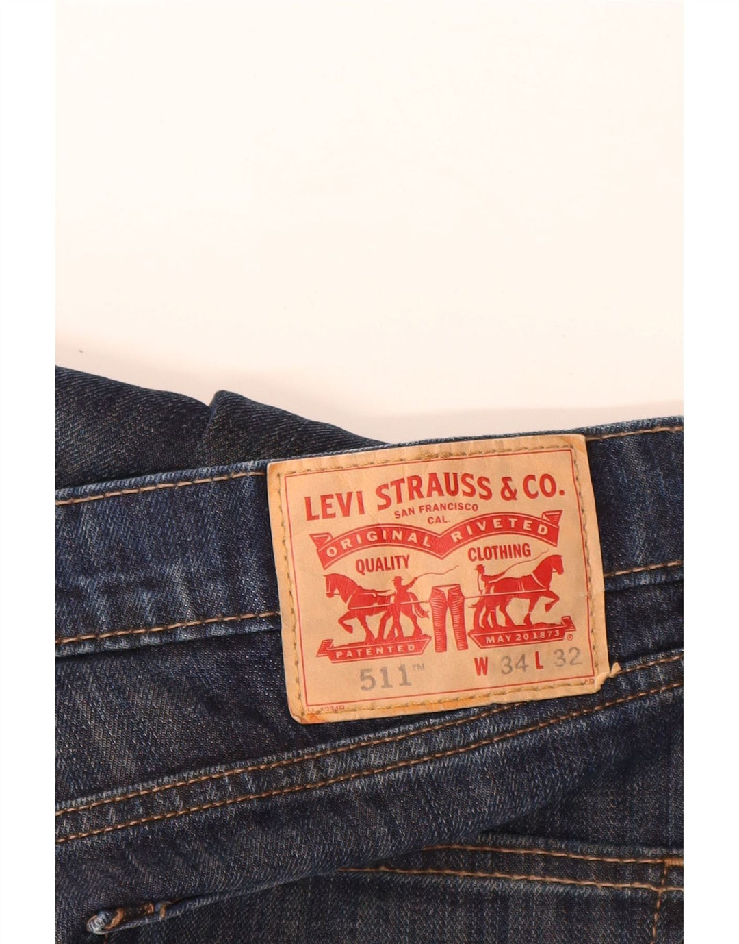 Levi's Herre 511 Slim Jeans W34 L32 Marineblå Bomuld