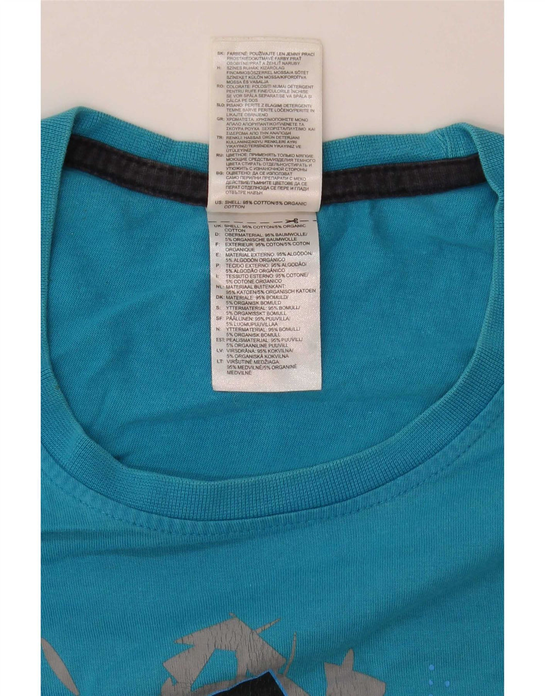 Adidas Herre grafisk T-shirt top mellemblå bomuld