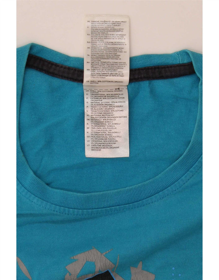 Adidas Herre grafisk T-shirt top mellemblå bomuld