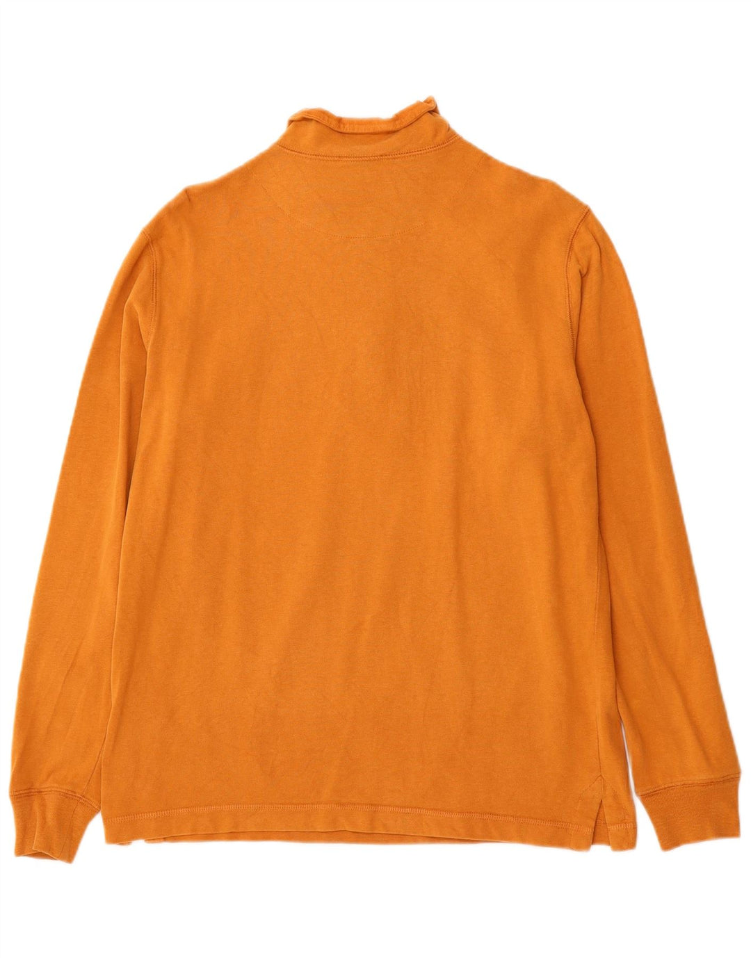 MARLBORO CLASSICS Mens Zip Neck Sweatshirt Jumper Medium Orange Cotton