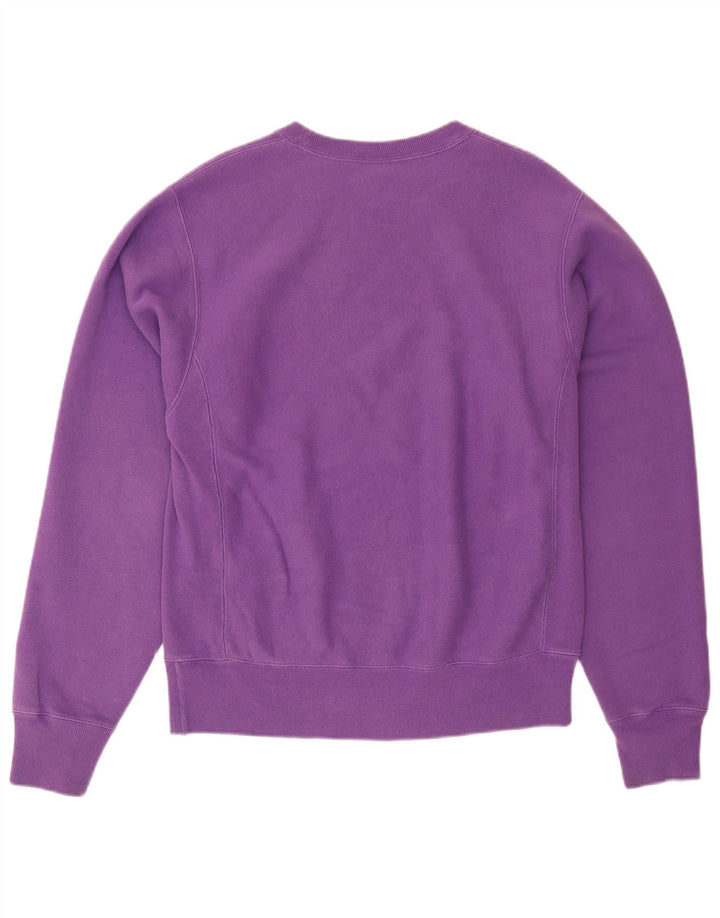 CHAMPION Herre Reverse Weave Grafisk Sweatshirt Jumper lille lilla bomuld