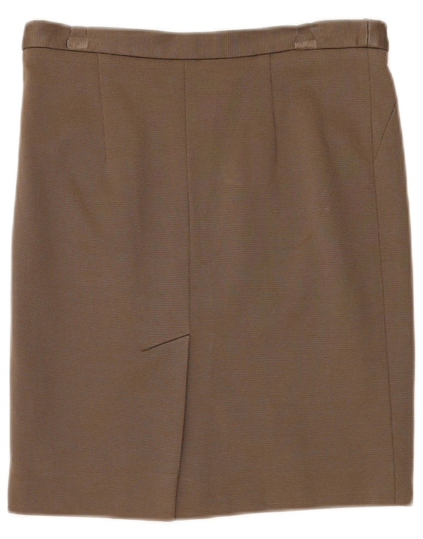 Moschino lige nederdel til kvinder UK 10 Small W30 Brown Rayon