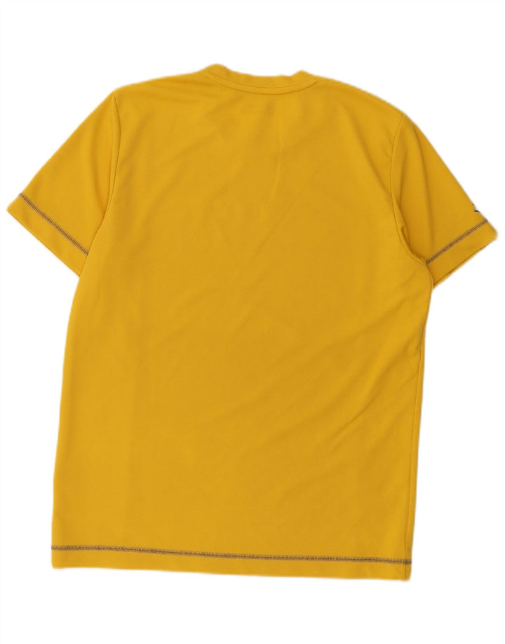 Lotto Herre Grafisk T-Shirt Top Medium Gul Stribet Polyester