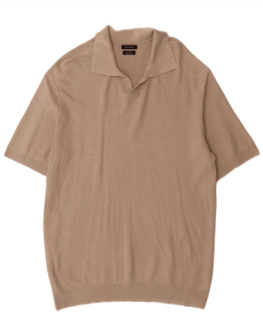 Massimo Dutti Herre Polo Shirt Stor Grå Bomuld