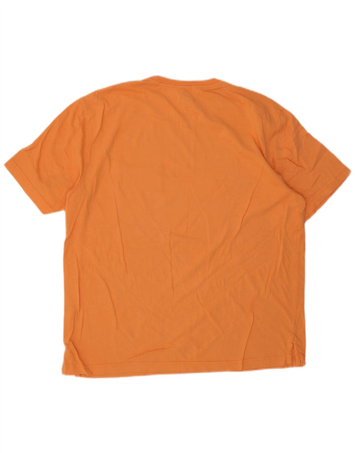 Izod Herre T-Shirt Top Stor Orange Bomuld