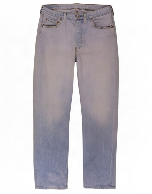 Levi's Mens Straight Jeans W34 L31 Blue Cotton