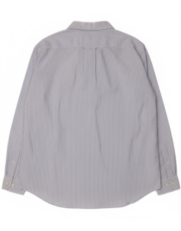 Carrera herreskjorte XL blå nålestribet bomuld