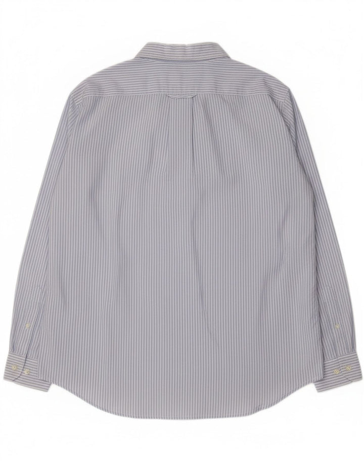 Carrera herreskjorte XL blå nålestribet bomuld