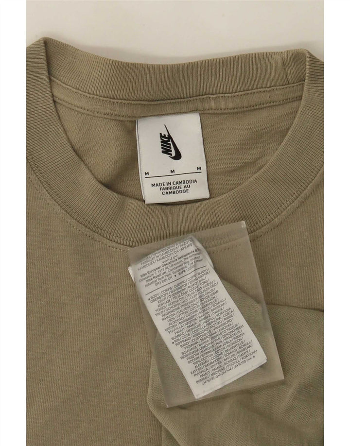 Nike Herre T-shirt Top Medium Khaki Bomuld