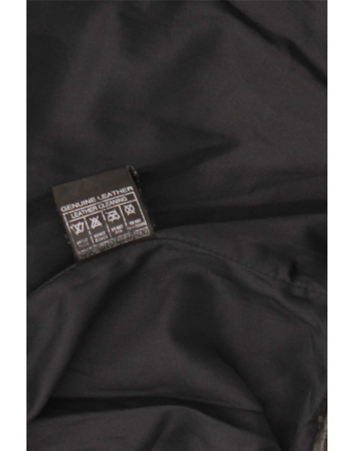 Vintage Herre Bomber Læderjakke UK 36 Small Black