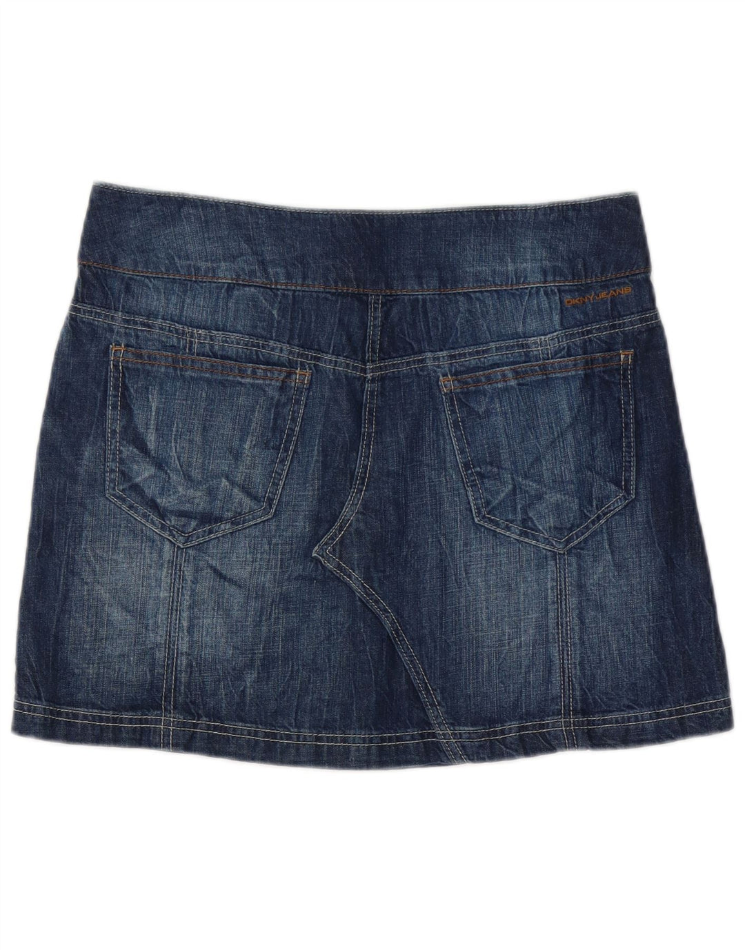 Dkny Dame Mini Denim Nederdel US 8 Medium W32 Blå