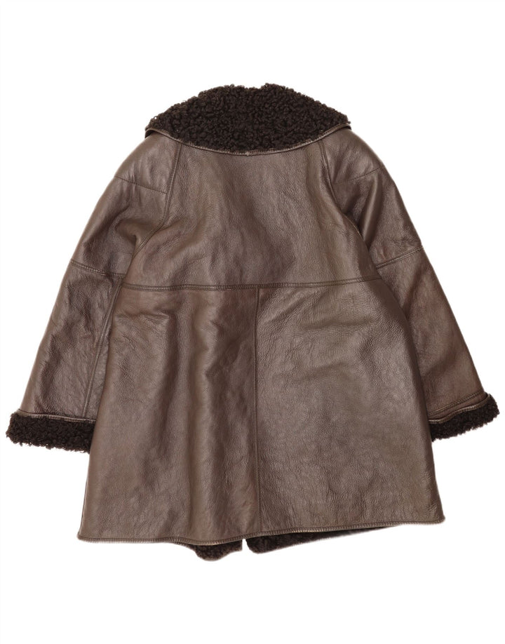Pellicceria Dame Shearling Coat IT 42 Medium Brun