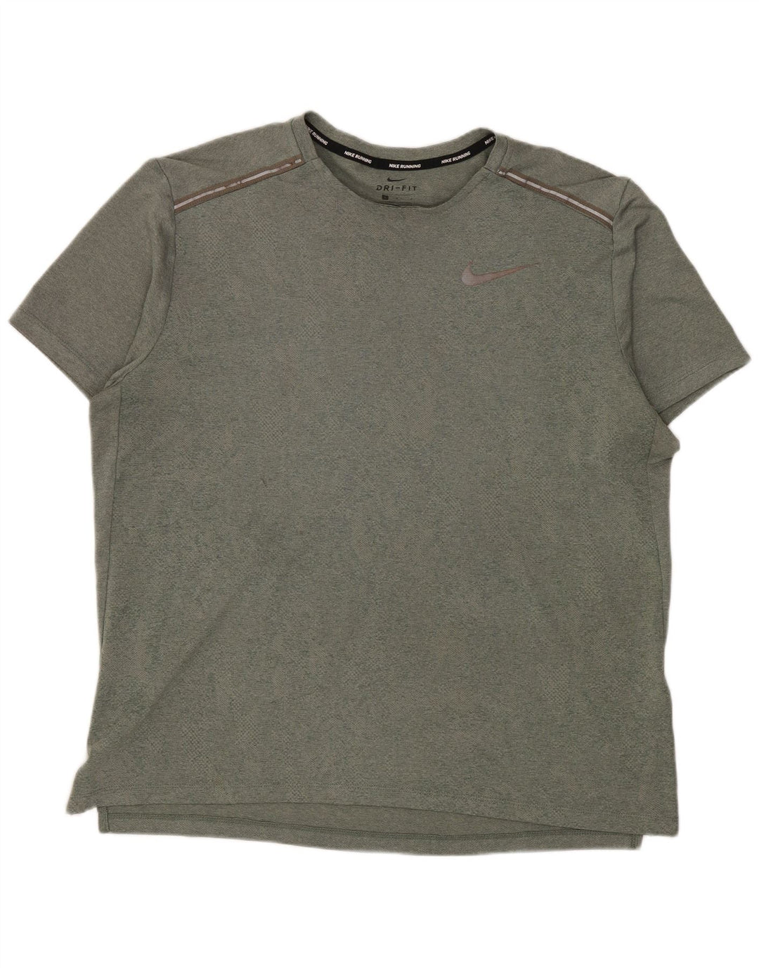 Nike Herre Dri Fit T-Shirt Top Stor Grøn Polyester