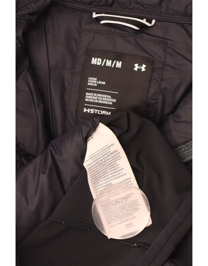 Under Armour Herre grafisk polstret jakke UK 38 Medium Navy Blue Colourblock