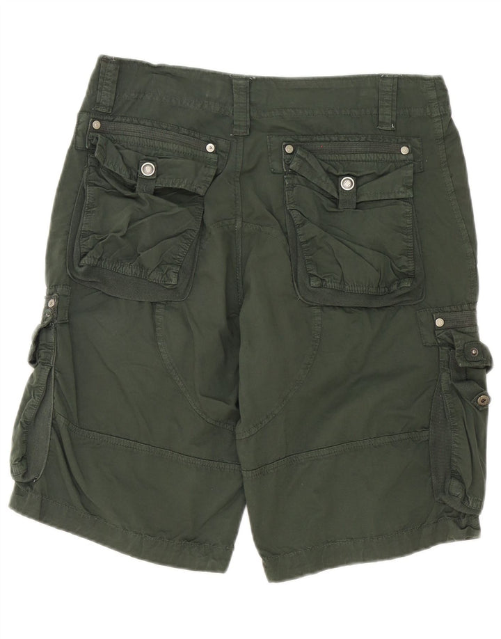 Vintage Herre Cargo Shorts W34 Stor grøn bomuld
