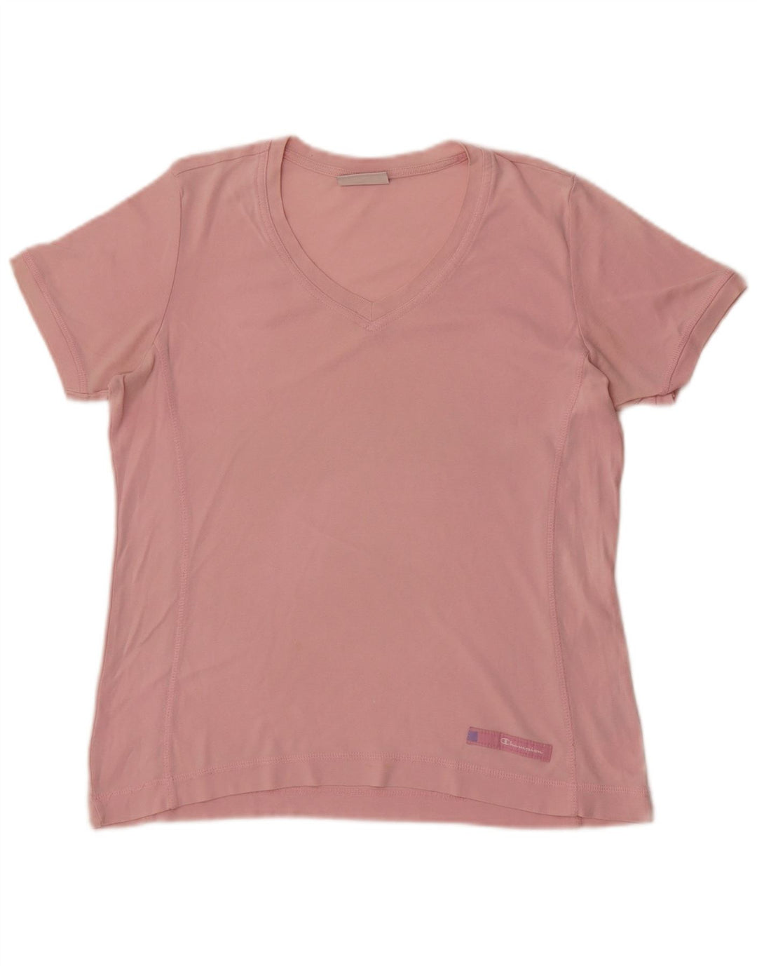 Champion Dame T-Shirt Top UK 14 Medium Pink Bomuld