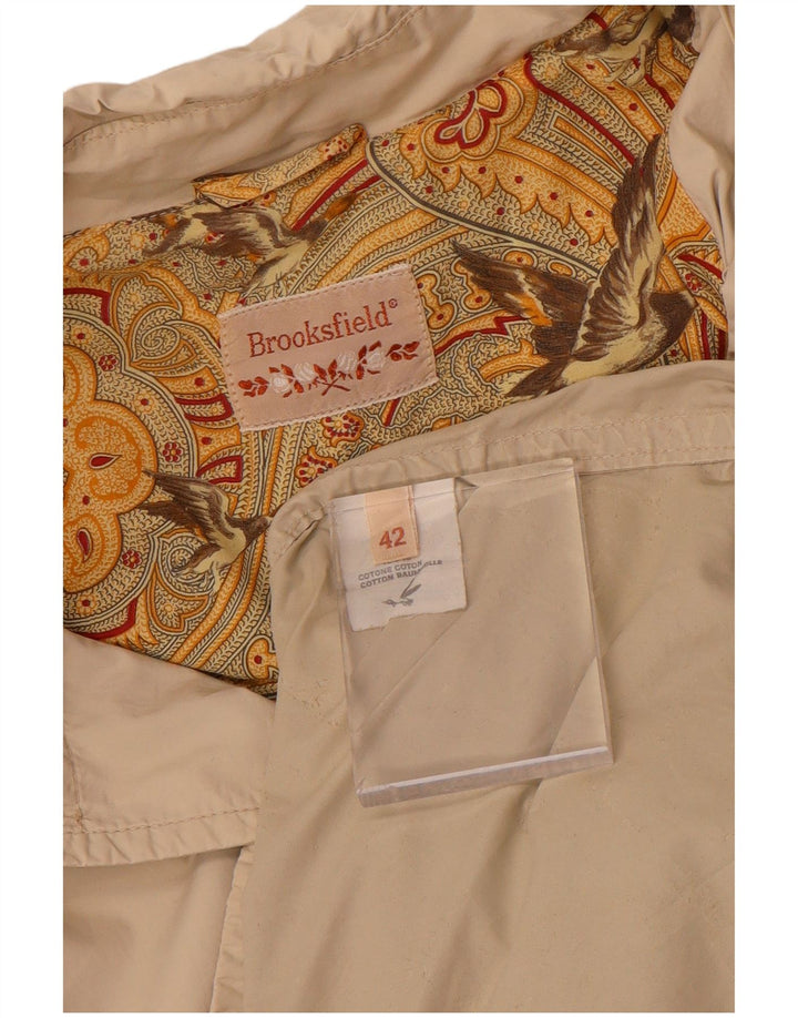 BROOKSFIELD Dame Windbreaker Jacket IT 42 Medium Beige Bomuld