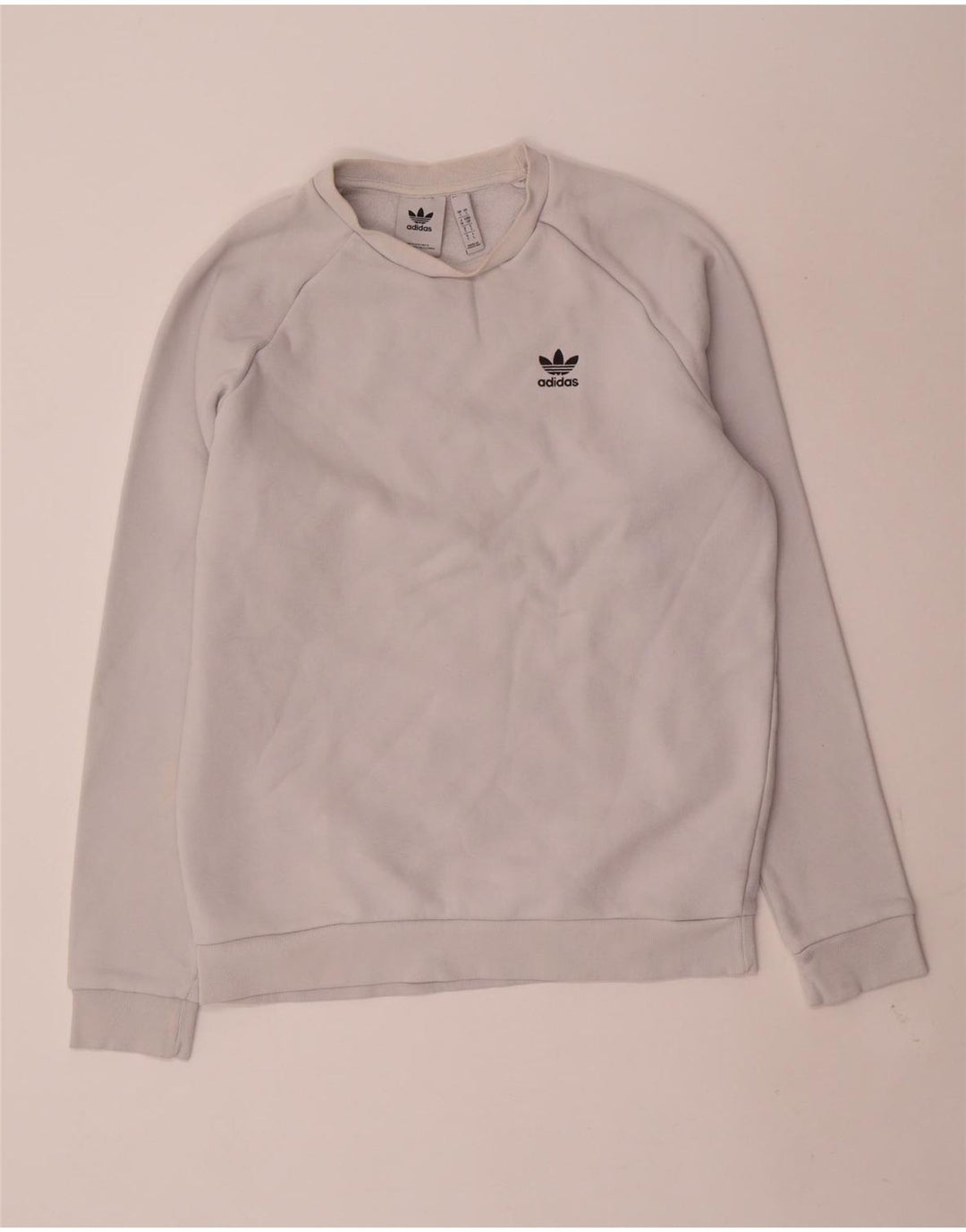 ADIDAS Sweatshirt til mænd, lille hvid bomuld