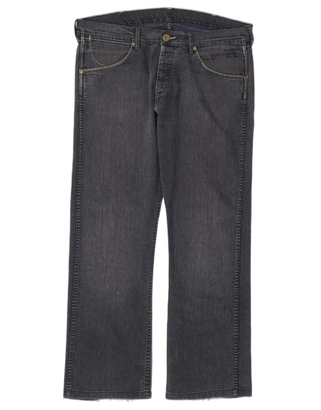 WRANGLER Herre Ace Straight Jeans W36 L30 Marineblå Bomuld