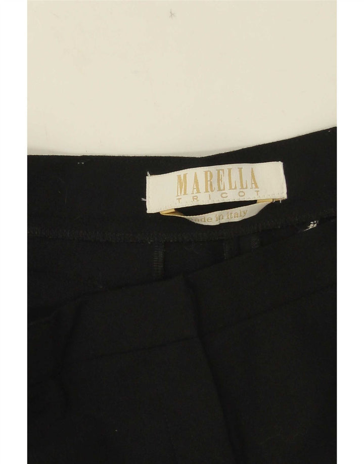 Marella Dame Straight Cropped Trousers W32 L23 Sort