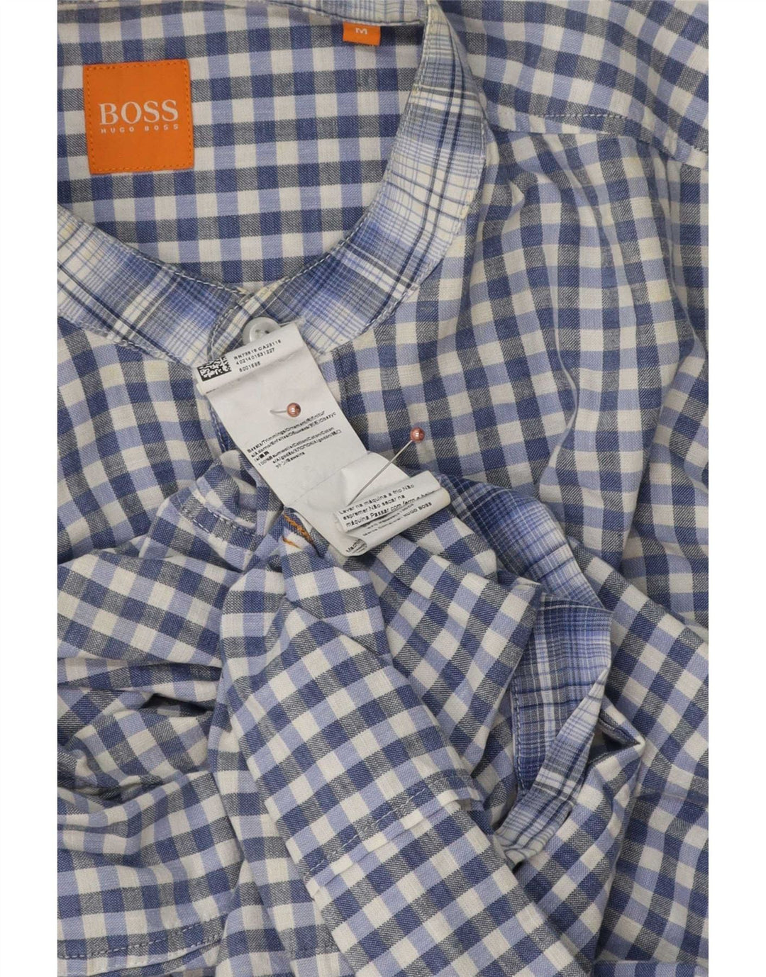 Hugo Boss Herreskjorte Medium Blue Gingham Cotton