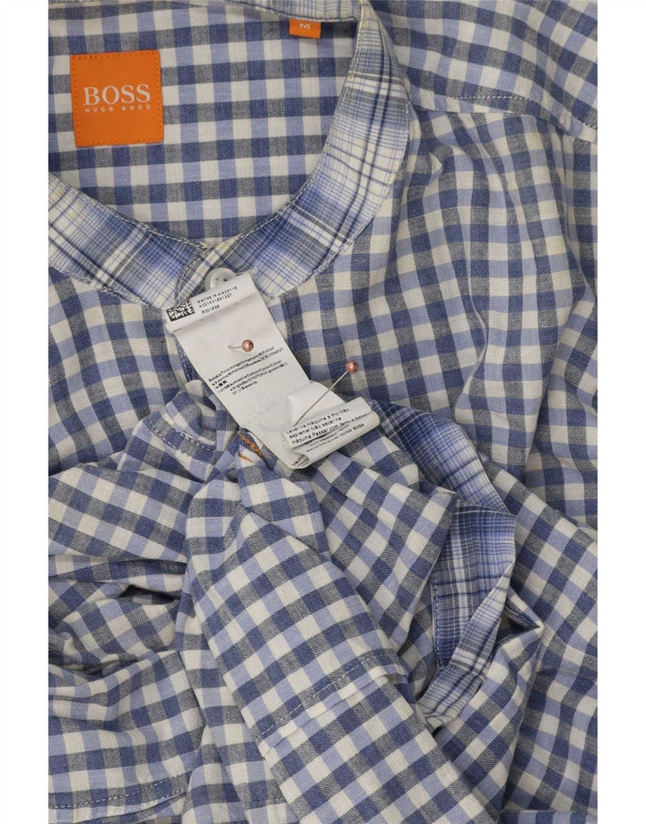 Hugo Boss Herreskjorte Medium Blue Gingham Cotton