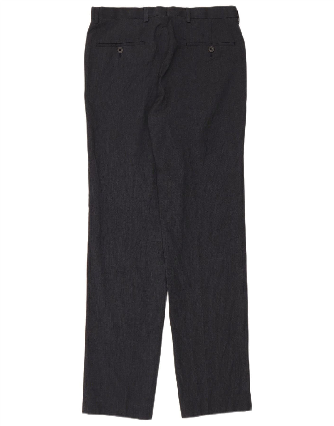 Marks & Spencer Straight Suit Bukser til mænd W30 L33 Marineblå polyester