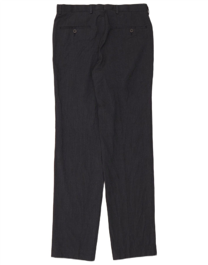 Marks & Spencer Straight Suit Bukser til mænd W30 L33 Marineblå polyester