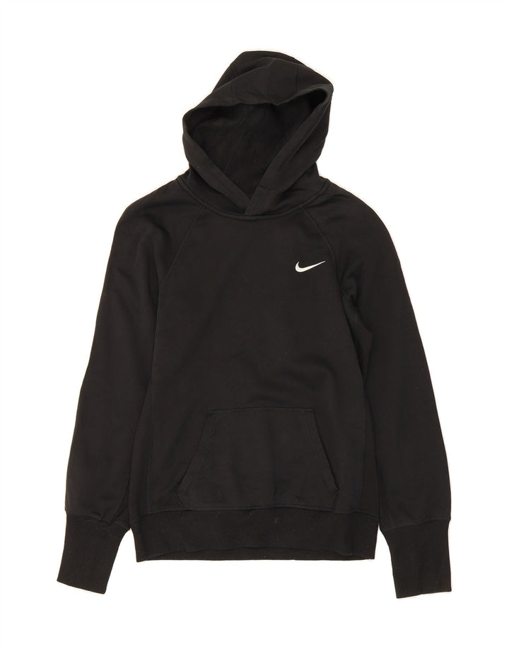 NIKE Womens Therma-Fit Oversized Hoodie Jumper UK 10 Small Black Polyester Vintage Nike and Second-Hand Nike from Messina Hembry 