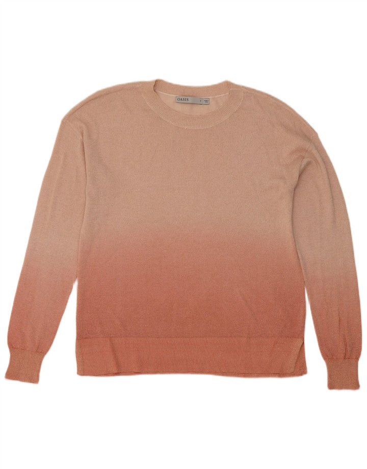 Oasis Dame sweater med rund hals DK 10 Small Pink Colourblock
