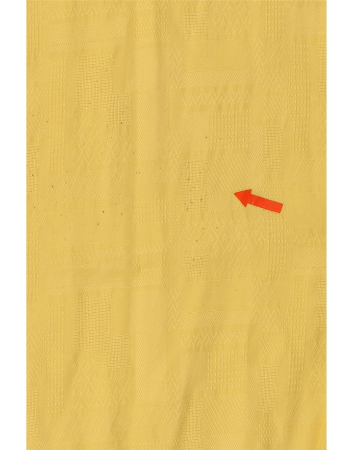 CANDA Mens Short Sleeve Shirt 2XL Yellow Geometric Viscose Vintage Canda and Second-Hand Canda from Messina Hembry 