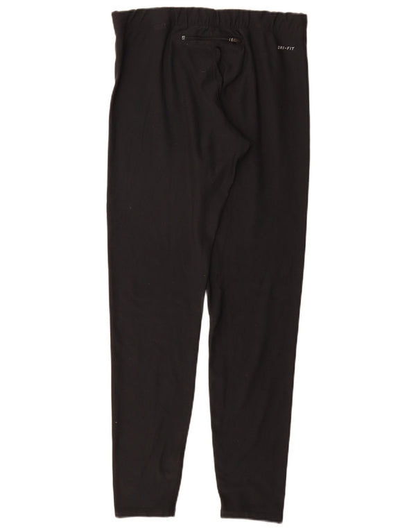 NIKE Dame Dri Fit Grafiske Leggings UK 12 Medium Sort