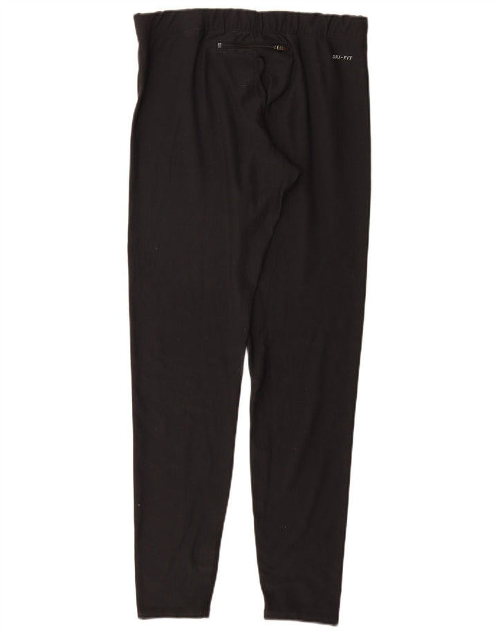 NIKE Dame Dri Fit Grafiske Leggings UK 12 Medium Sort