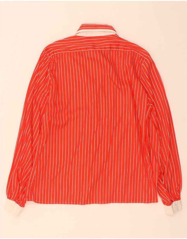 Vintage dameskjorte IT 44 Medium rød nålestribet bomuld